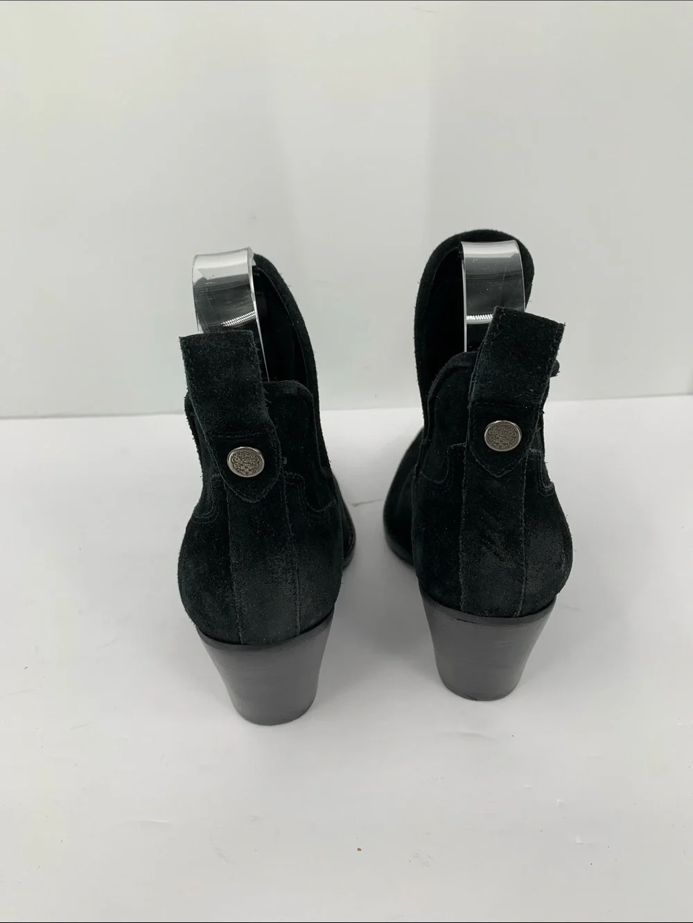 Vince Camuto Phaidra ankle boot bootie shoe black suede leather slip-on V new 7